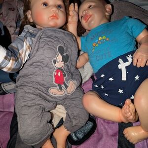 Gray Mickey Mouse Baby Doll Outfit